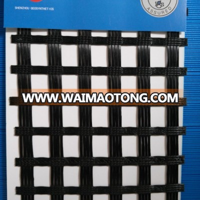 polymer coated warp knitted fiberglass geogrid